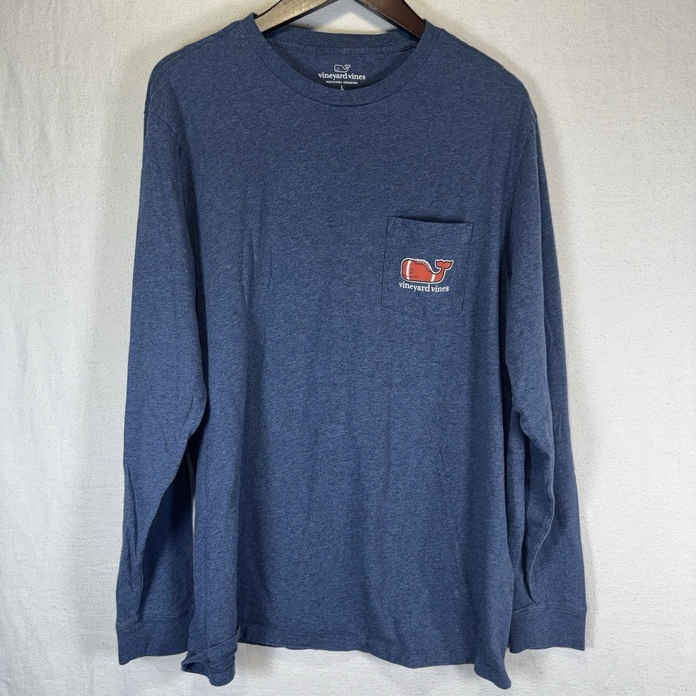 Mens Vineyard Vines Football long sleeve Shirt‎ Size Large